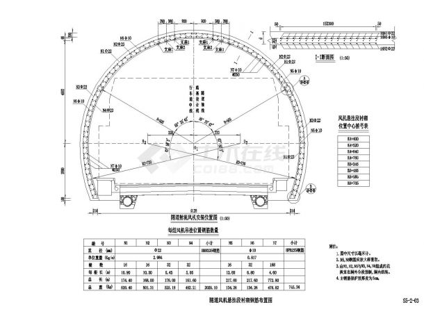 复合式衬砌隧道通风系统全套设计图纸