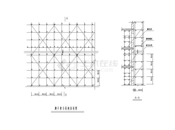 脚手架刚性连墙件构造示意图及施工节点图