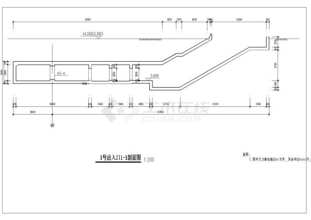 某地铁车站结构与防水初步设计cad建筑设计施工图