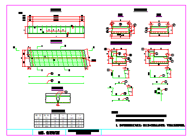 某涵洞通道通用设计cad图纸钢筋砼铰接明板涵