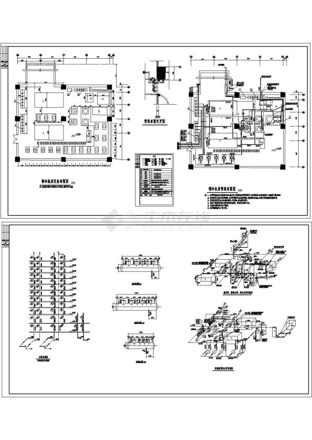 空调机房布置设计cad施工图