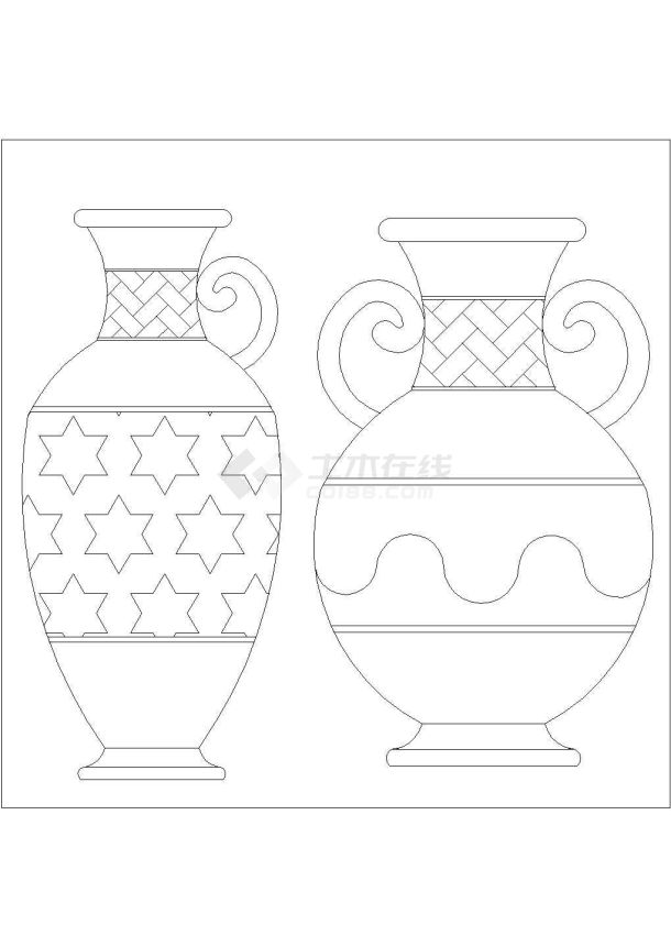 经典室内装修设计cad人物花瓶饰物等素材图例集合标注详细种类齐全