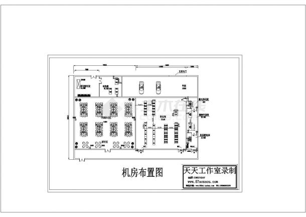 中心机房设计图cad