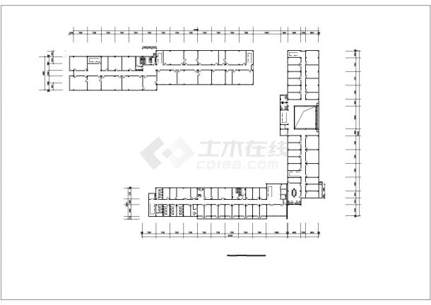 4万平米五层框架结构教学楼平面设计cad图纸