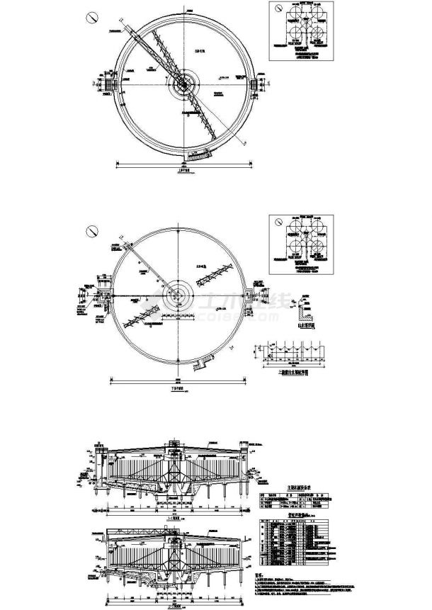 污泥浓缩池设计cad设计图图纸