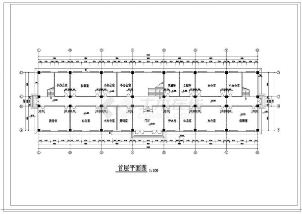 4000平米医院办公大楼(计算书,施组,建筑,结构图),包括首层平面图