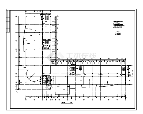 办公楼设计17层l型办公楼建筑设计施工cad图纸