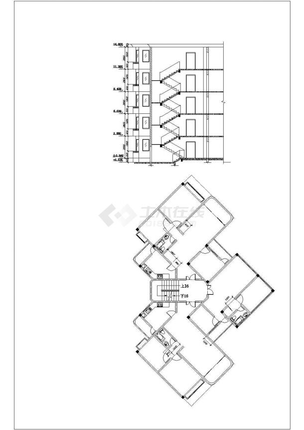 【南京】某中式风格多层住宅全套建筑平剖面图(含标准