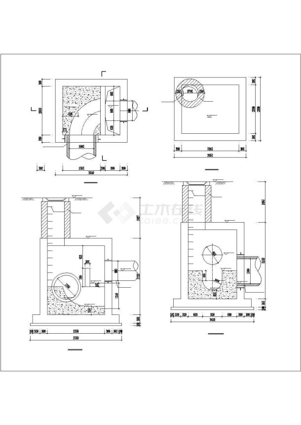 王化路泵站能井工艺图及结构图