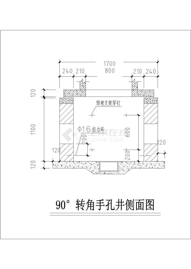 苏州某加工厂弱电手孔井全套电气设计cad图纸含直通型手孔井平面图