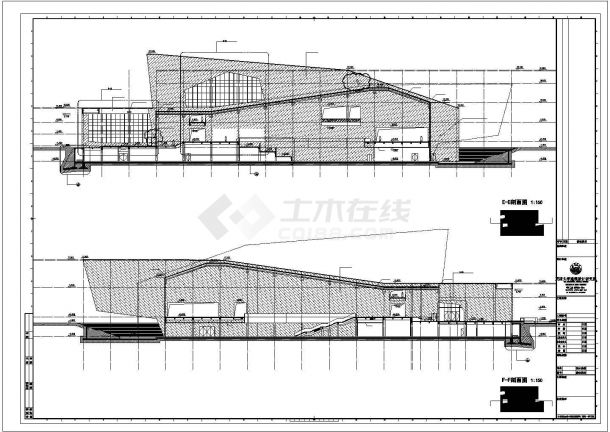 混结构大型生物化石博物馆全套建筑设计cad图纸,其中包含:各层平面图