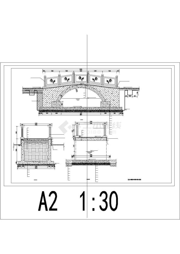 园林景观拱桥全套施工图纸