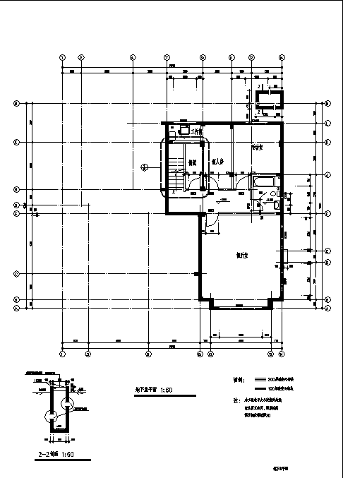 两套私人高档别墅住宅楼建筑设计施工cad图纸