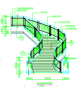 别墅建筑楼梯设计施工cad图纸