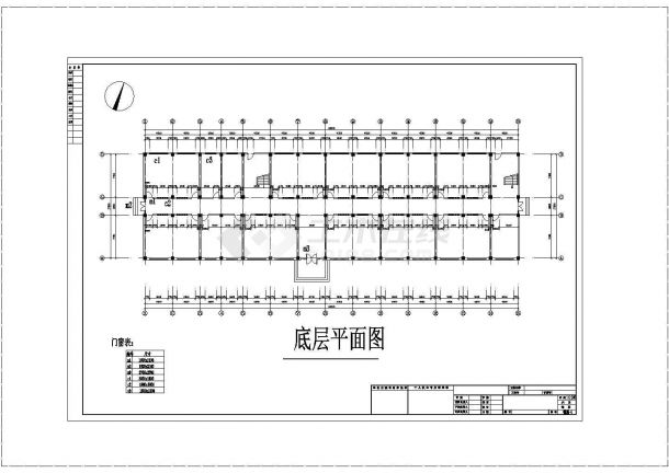 某地5185平米五层框架教学楼设计cad图纸计算书部分建筑结构图计算