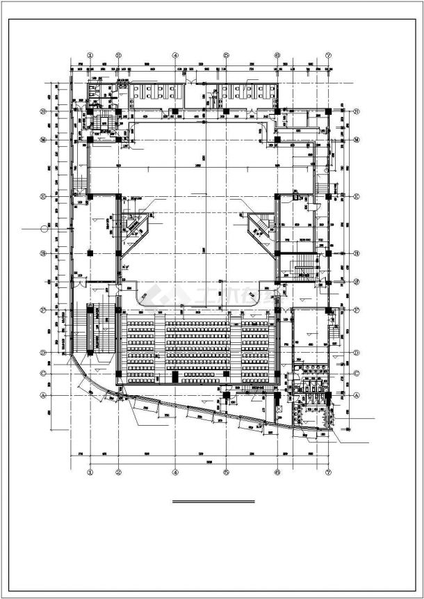6米 3层影剧院建筑设计图【平剖】