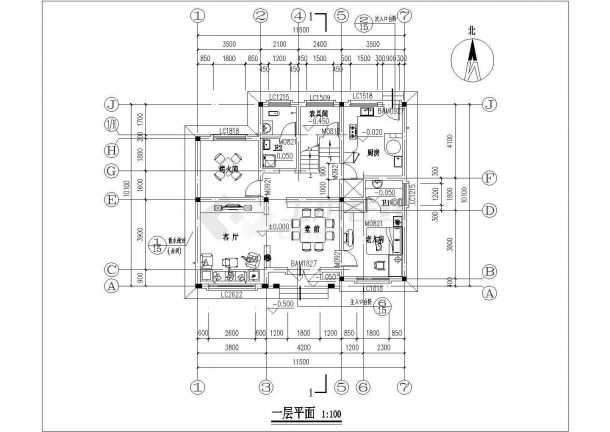 长沙市锦河村287平米3层砖混结构单体别墅建筑设计cad图纸