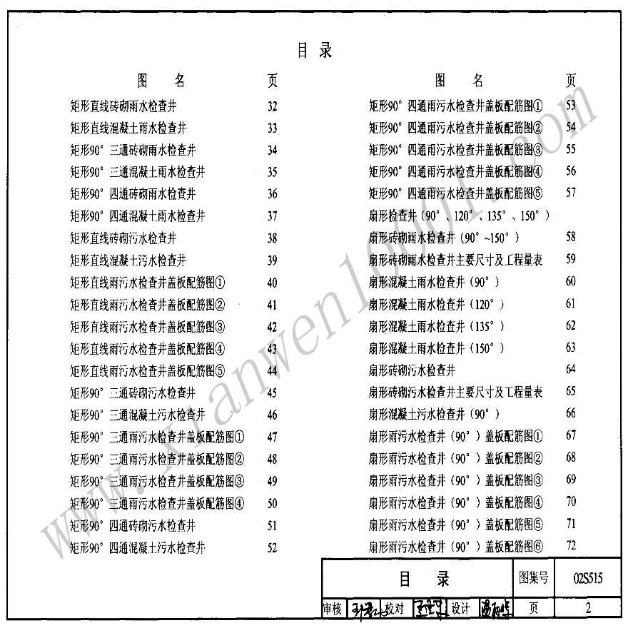 02s515给排水检查井常用标准图集