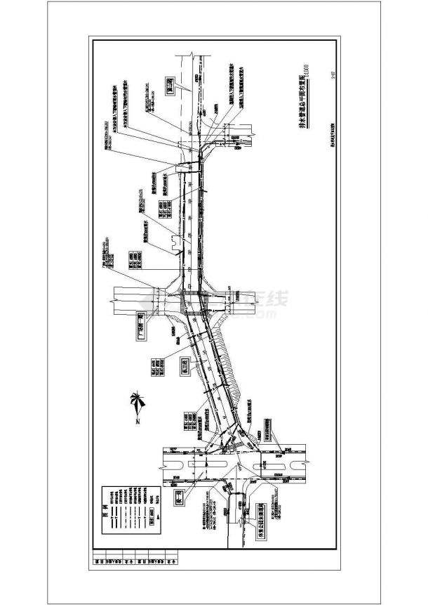 某地区城市次干道新建雨污水管道给排水施工图