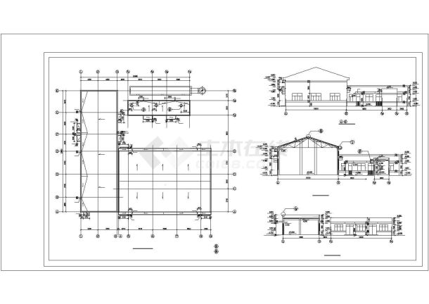 某学校锅炉房详细建筑施工图含效果图