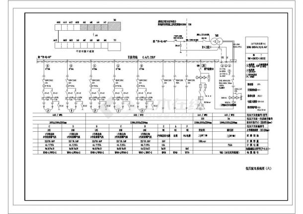 某变配电室配电cad大样设计系统图