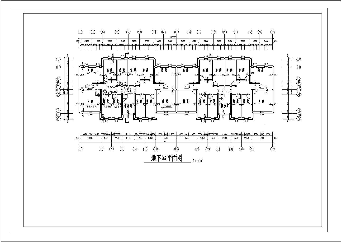 滁州市某家属院5层框架结构民居住宅楼全套建筑设计cad图纸(2套方案)