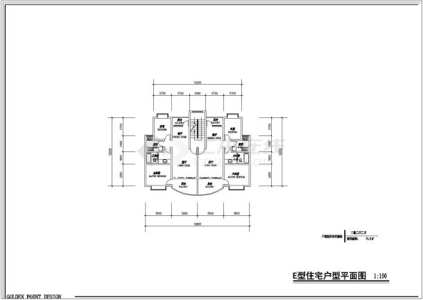 某地小高层户型公寓楼全套施工设计cad图纸含住宅户型平面图