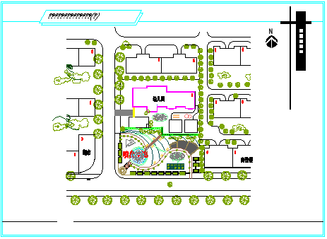 广场幼儿园方案cad设计图纸带效果图