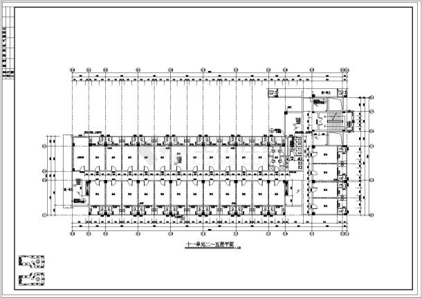 多层学生宿舍楼建筑技术平面图图纸