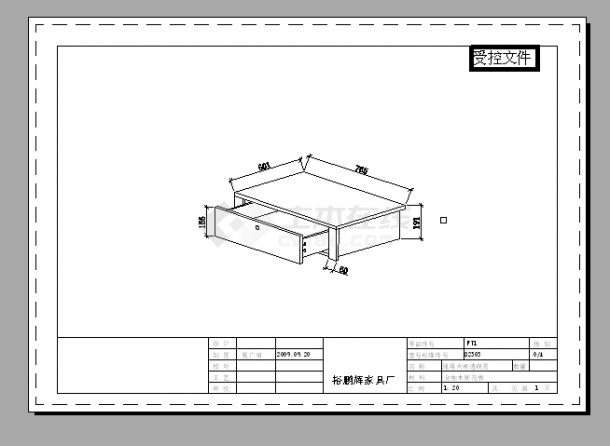 某家具厂823033m型三门衣柜设计cad详细加工图