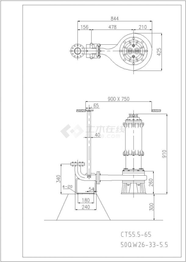 污泥泵cad设计图,完整规划cad平立面图大样图和效果图,单体与总平面图