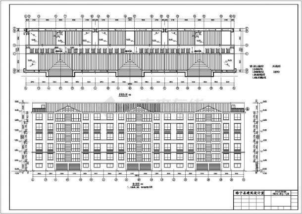 徐州市文学北路某社区4180平6层框架结构住宅楼建筑结构设计cad图纸