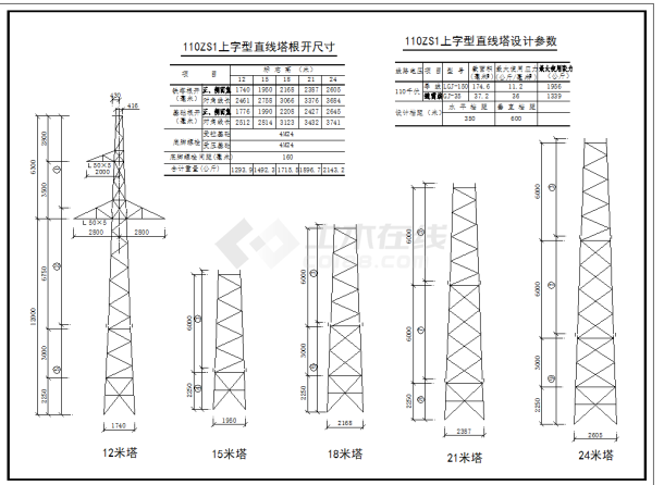 某地35kv铁塔图块cad图纸