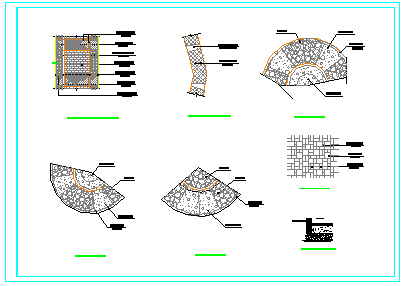某公园园路铺装设计cad施工图