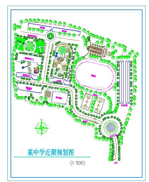 7套大学校园规划设计总平面方案图