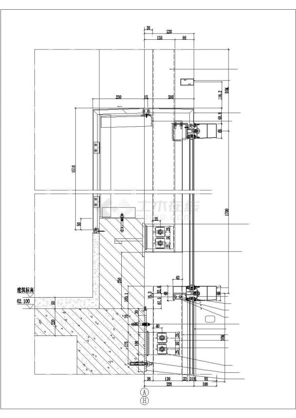 某地二十层五星级酒店明框玻璃幕墙建筑施工图