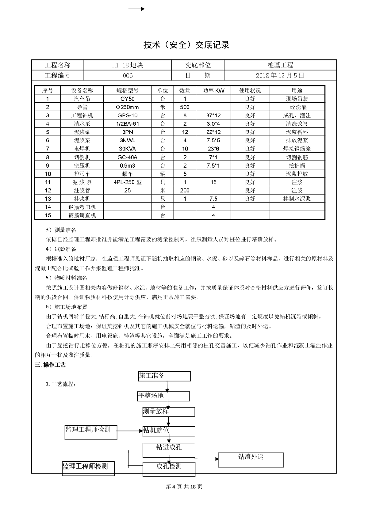 正循环钻机桩机技术交底(带安全)