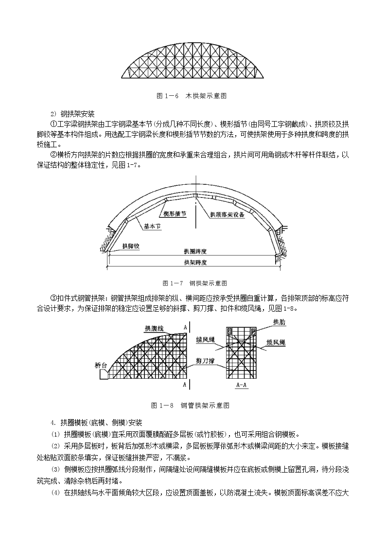 现浇钢筋混凝土拱圈施工