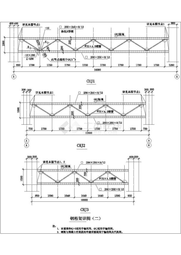 钢桁架结构节点详图