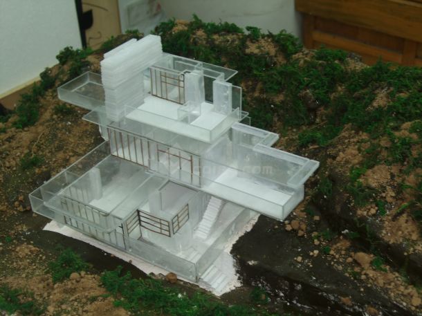 流水别墅模型制作5