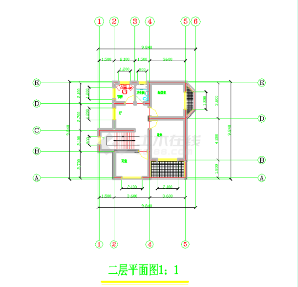 某家庭西式瓦屋顶小别墅建筑设计方案图