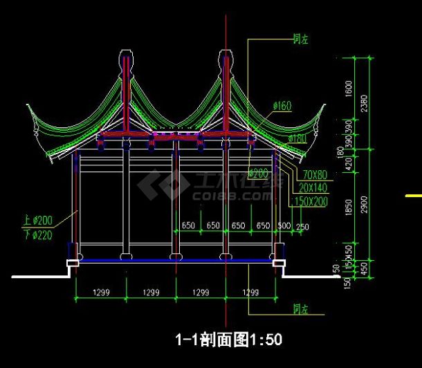 精美齐全的六角亭建筑施工图全套