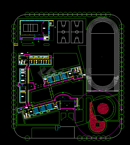 某城市一所小学的18班小学cad设计