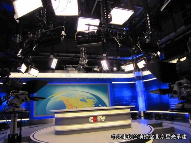 中央电视台led高清演播室实景