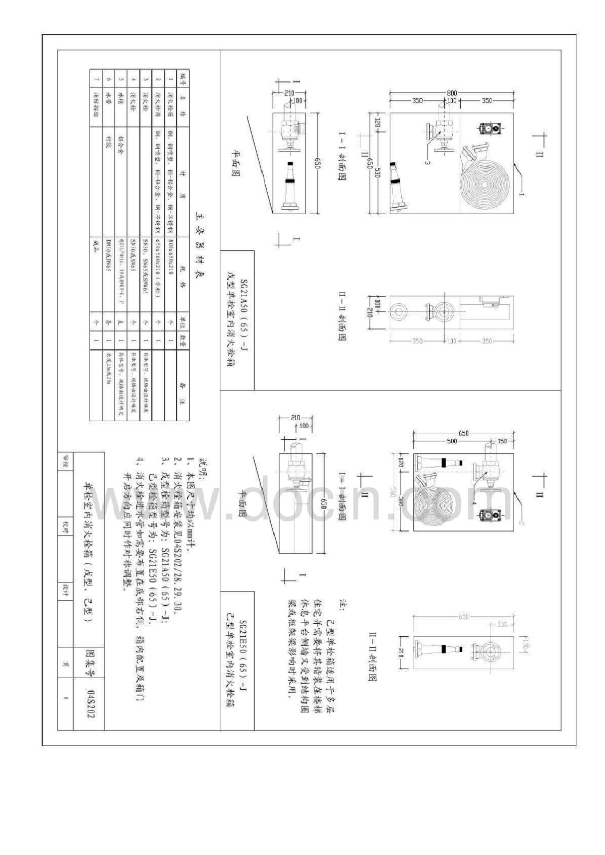 室内消火栓安装图集