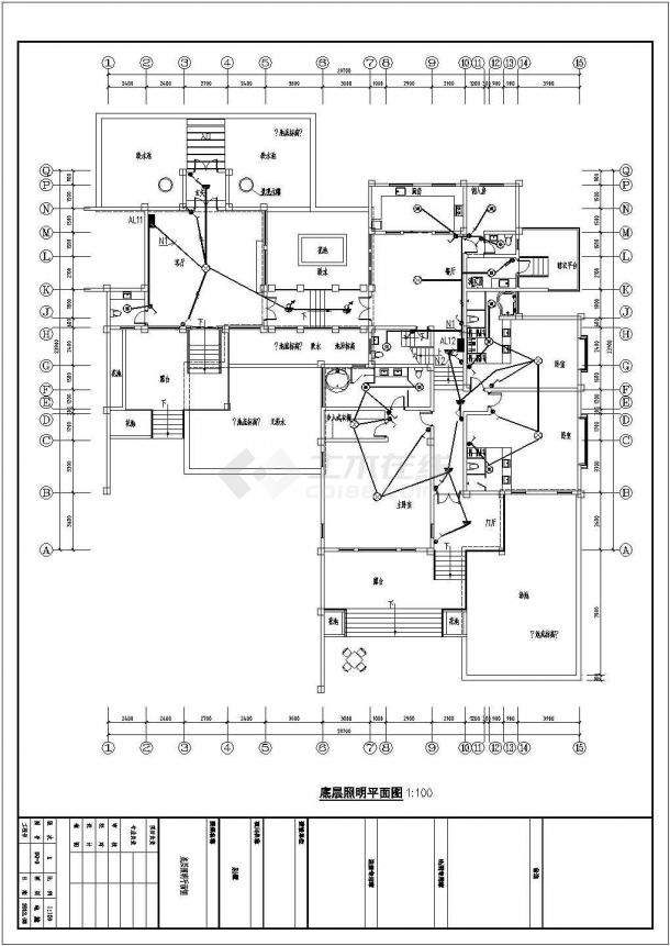 河南某别墅全套强弱电施工图纸