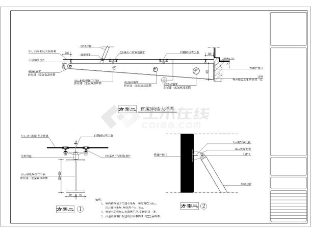 玻璃雨棚施工图