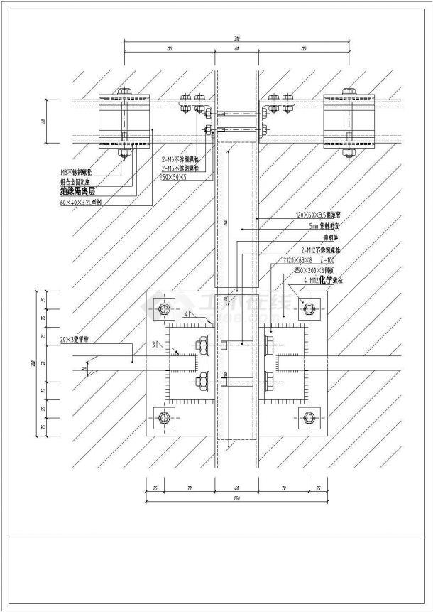玻璃幕墙外装施工做法cad节点详图集