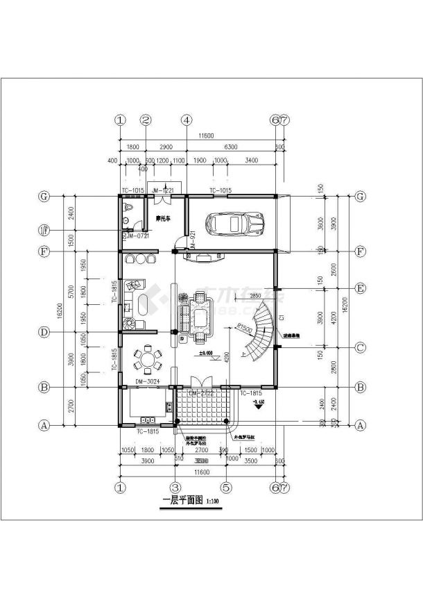 三层别墅建筑结构图(带模型图)