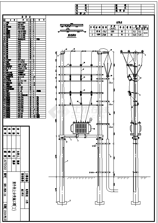 某10kv架空高压计量与电杆拉力电气图